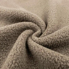 Men's Colorblock Suede And Polar Fleece Lapel Mid-Length Coat 40617808Y