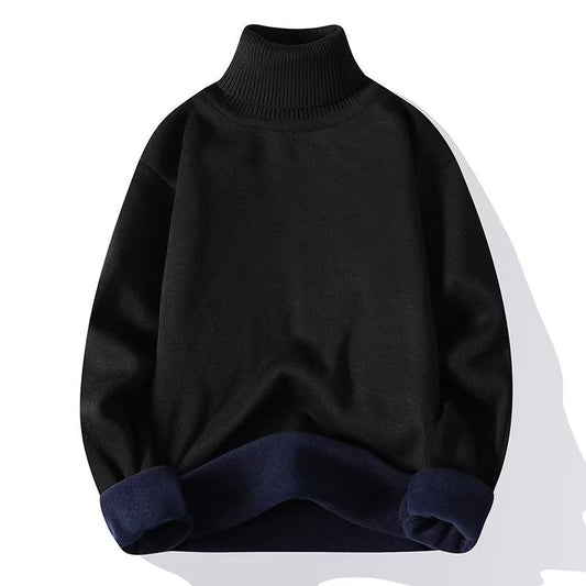 High Neck Knit Sweater for Men - Stylish and Cozy Winter Wear