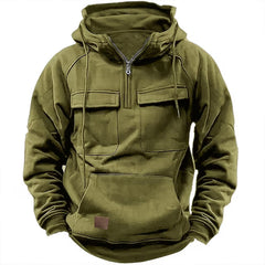 Stylish Black Hooded Jacket with Dual Pockets - Perfect for Casual and Outdoor Adventures