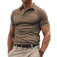 Men's Stylish Short Sleeve Polo Shirt - Perfect For Casual And Formal Occasions