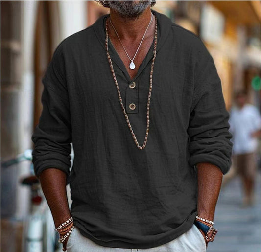 Stylish Henley Shirt for Men - Perfect for Casual and Outdoor Wear