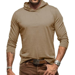 Men's Casual Hooded Long Sleeve T-Shirt - Stylish and Comfortable for Everyday Wear