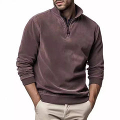Men's Casual Quarter-Zip Pullover for Everyday Wear