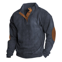 Stylish Half-Zip Pullover Sweatshirt For Men - Perfect For Casual And Outdoor Adventures