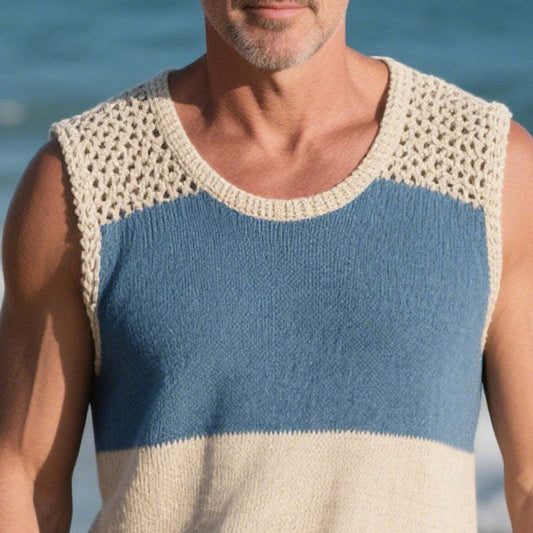 Men's Spring Fashion Simple Woven Casual Sports Tank Top MTA0742D6P