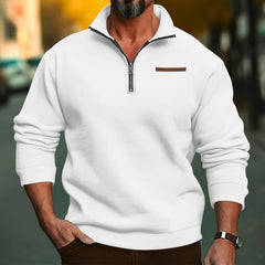 Men's Stylish Half-Zip Pullover Sweatshirt for Casual and Outdoor Wear