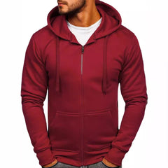 Men's Stylish Zip-Up Hoodie - Perfect for Casual and Sporty Looks