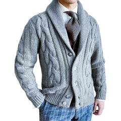 Stylish Cable Knit Cardigan For Men - Perfect For Casual And Formal Occasions