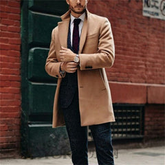 Stylish Men's Longline Overcoat for Modern Gentlemen