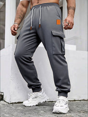 Men's Casual Cargo Jogger Pants with Adjustable Drawstring Waist