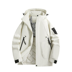 Lightweight Waterproof Jacket with Detachable Hood for Outdoor Adventures