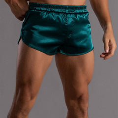 Men's Comfort Satin Elastic Waist Lounge Home Shorts 79573749K