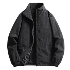 Lightweight Stand Collar Jacket For Men - Perfect For Casual And Outdoor Activities