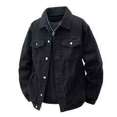 Stylish Black Denim Jacket for Men - Perfect for Casual and Trendy Looks
