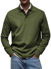 Men's Long Sleeve Polo Shirt - Classic Fit For Casual And Smart-Casual Occasions
