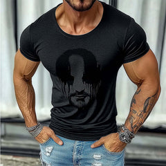 Men's Casual Printed Round Neck Short Sleeve T-Shirt MTA2798C8X