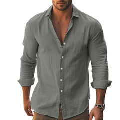 Men's Stylish White Button-Up Shirt - Perfect For Casual And Formal Occasions