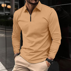 Men's Stylish White Quarter-Zip Pullover For Casual And Formal Wear