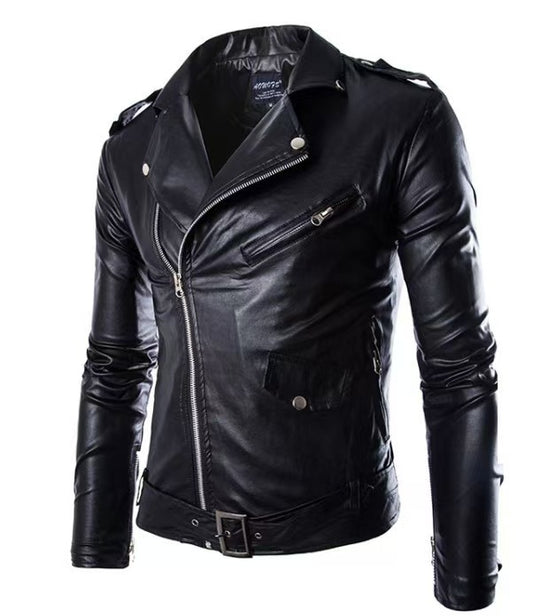 Stylish Men's Biker Jacket - Perfect For Casual And Fashionable Looks
