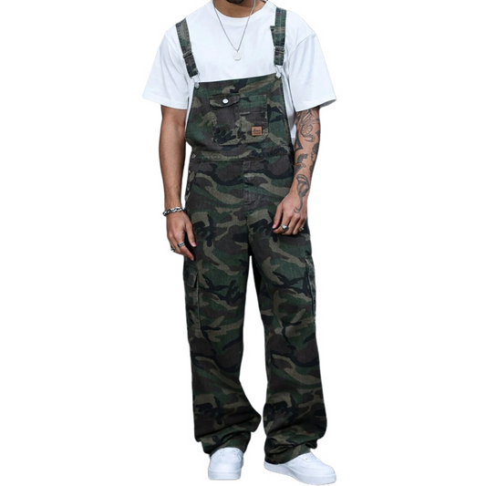 Men's Outdoor Camouflage Print Multi-Pocket Jumpsuit Overall MTA2896C6X