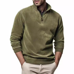Men's Casual Quarter-Zip Pullover for Everyday Wear