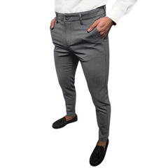 Men's Solid Color Blended Suit Pants MTA0340D5X