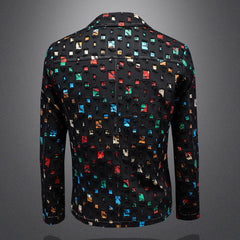 Stylish Embroidered Blazer for Men - Perfect for Spring and Fall Occasions