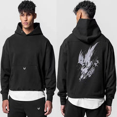 Green Hoodie with Unique Graphic Design for Casual Wear