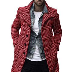Stylish Plaid Overcoat for Men - Perfect for Casual and Formal Occasions
