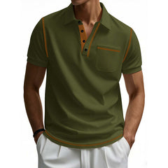 Men's Casual Cotton Short Sleeve POLO Shirt MTA0110D8X