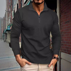 Men's Stylish Quarter-Zip Pullover For Casual And Outdoor Wear