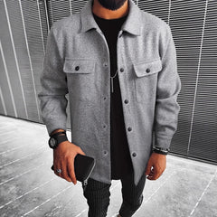 Stylish Men's Brown Jacket With Functional Pockets And Modern Design