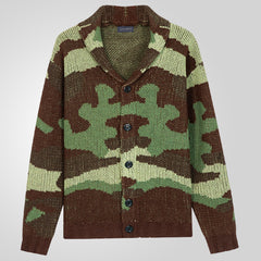 Men's Camo Jacquard Sweater Jacket 22228543X