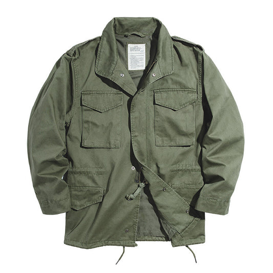 Military-Style Utility Jacket for Men - Perfect for Casual and Outdoor Adventures
