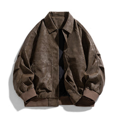 Stylish Brown Bomber Jacket for Men - Perfect for Casual and Outdoor Wear