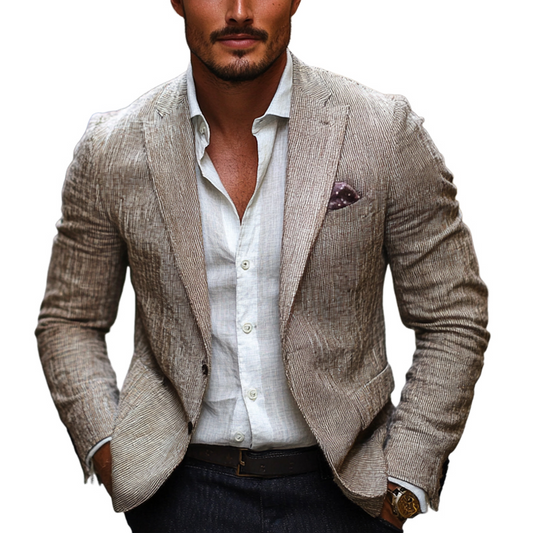 Men's Cotton And Linen Casual Blazer MTA0385D0X