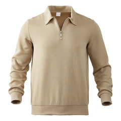 Men's Stylish Quarter-Zip Sweater with Textured Design for Casual and Formal Wear