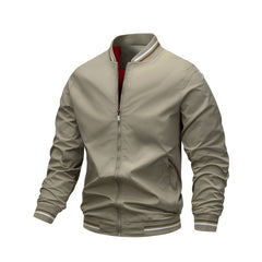 Men's Stylish Olive Green Bomber Jacket - Perfect For Casual And Sporty Looks