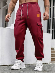 Men's Casual Cargo Jogger Pants with Adjustable Drawstring Waist