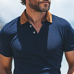 Men's Comfort Basics Polo Neck Cotton T-Shirt MTA3119C5U