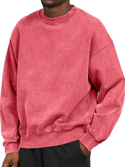 Oversized Faded Black Crewneck Sweatshirt for Everyday Wear