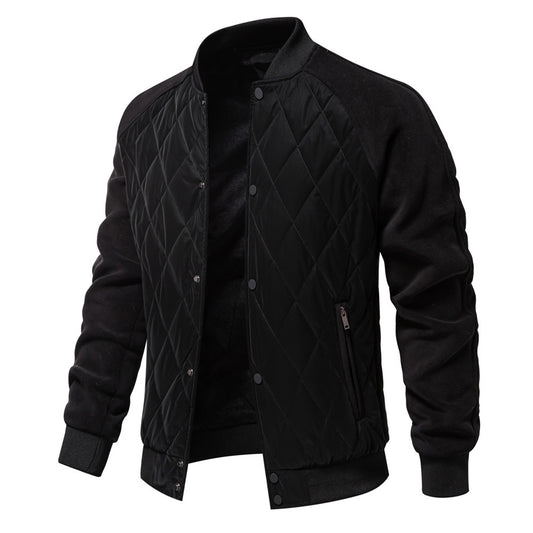 Quilted Panel Bomber Jacket for Men - Stylish and Versatile Winter Outerwear