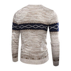 Stylish Geometric Pattern Sweater for Men - Perfect for Casual and Festive Occasions