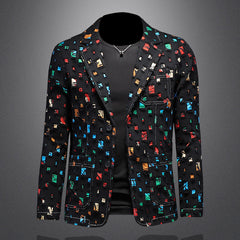 Stylish Embroidered Blazer for Men - Perfect for Spring and Fall Occasions