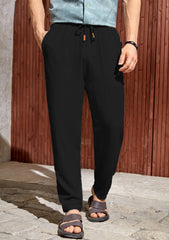 Stylish Drawstring Waist Trousers for Men - Perfect for Casual and Outdoor Activities