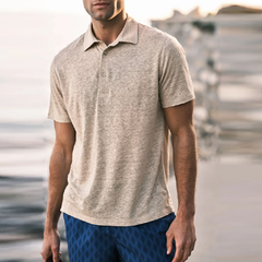 Men's Casual Comfort Cotton Lapel Loose Short Sleeve Polo Shirt MTA3129C2M