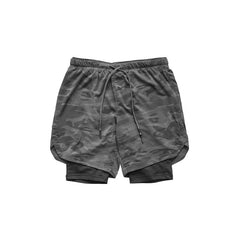 Men's Loose Running Shorts - Double-Layer Design, Multi-Pockets, Athletic/Casual Outdoor Gym Wear
