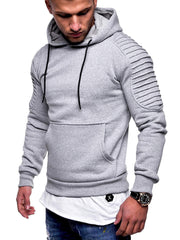 Men's Camouflage Hoodie With Unique Sleeve Design For Casual Wear