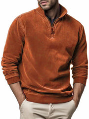 Men's Casual Quarter-Zip Pullover for Everyday Wear