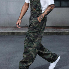 Men's Outdoor Camouflage Print Multi-Pocket Jumpsuit Overall MTA2896C6X